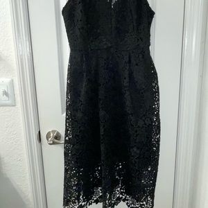 Black Lace Midi Dress